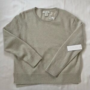 NWT Rachel Zoe Cashmere Sweater Beige/Gray Women's MED